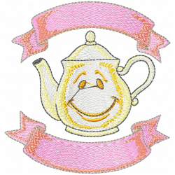 Teapots Embroidery Design 3 Teapots Embroidery Design 3